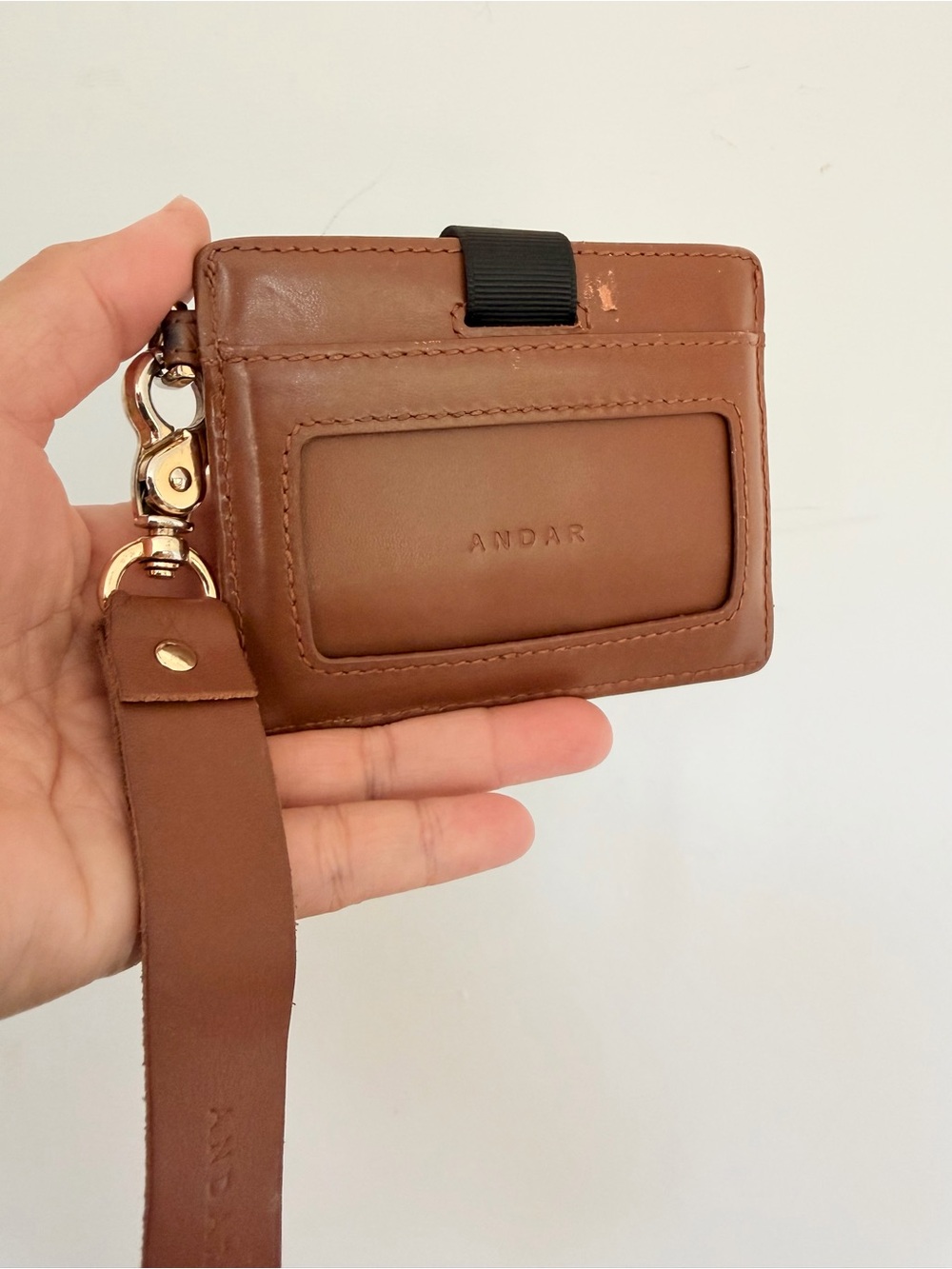 Andar Denner Brown Card Holder Keychain Wallet Wristlet READ NOTE - Picture 2 of 6